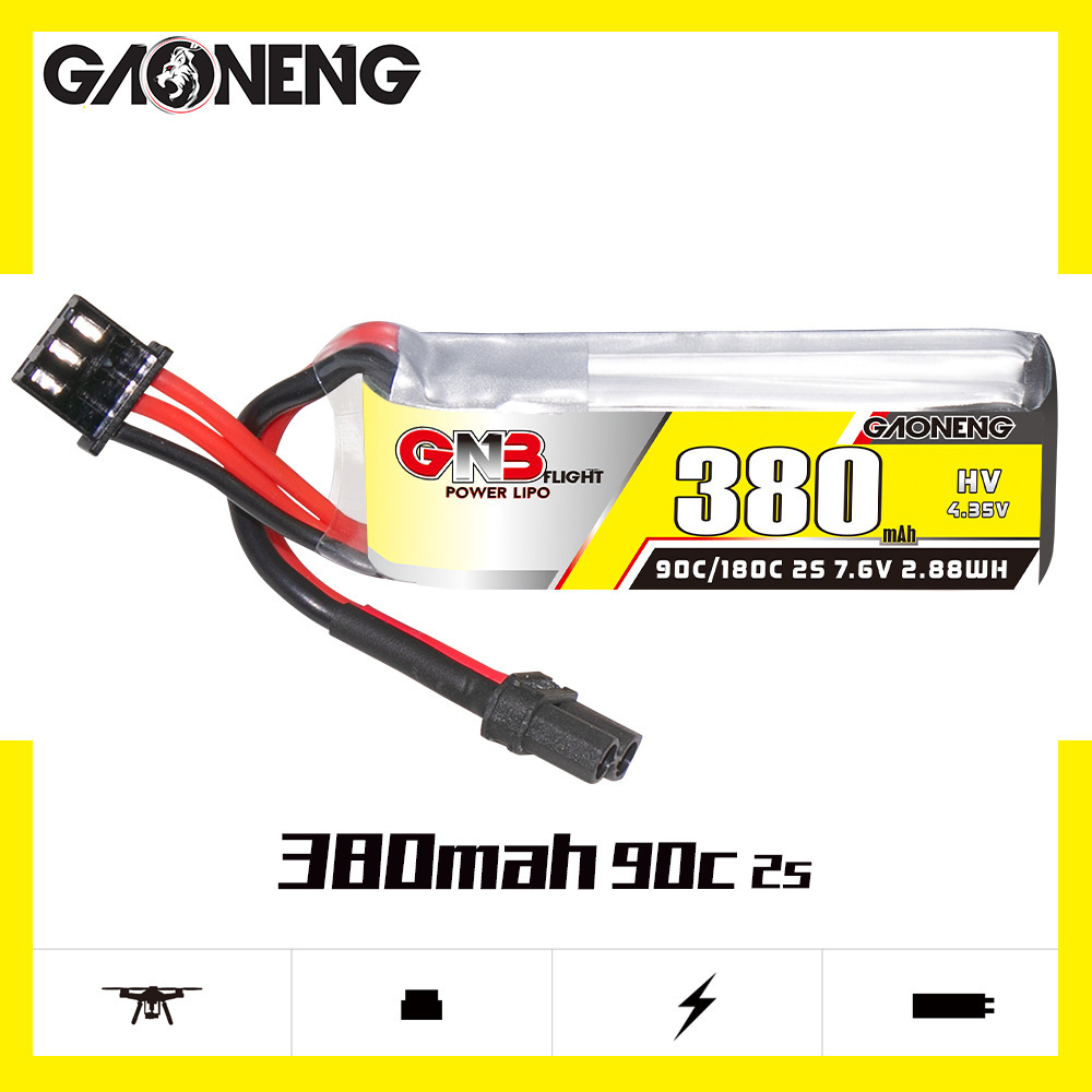 GNB 2S 7.6V 380mAh 90C/180C Li - Rc Helicopter Coaxial 评论和价格